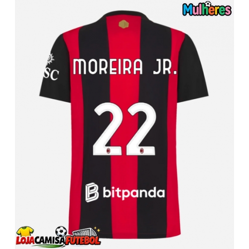 Camisa de Futebol AC Milan Diego Moreira #22 Equipamento Principal Mulheres 2026-27 Manga Curta